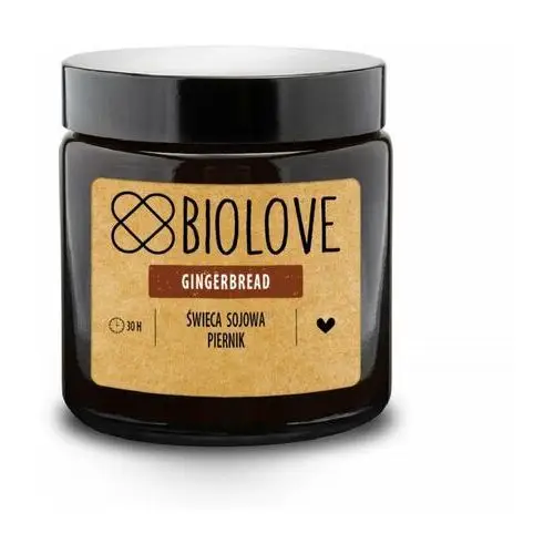 Świeca sojowa Piernik 120 ml Biolove Gingerbread with chocolate,95