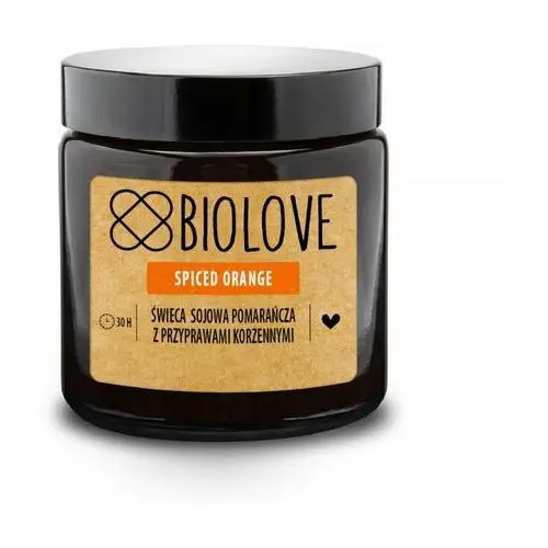 Świeca sojowa Pomarańcza z przyprawami korzennymi 120 ml Biolove Orange,97