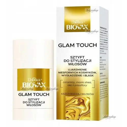 Biovax - Glamour Glam Touch - Transparent Hair Styling Stick - Wygładzający sztyft do stylizacji włosów - 25 g