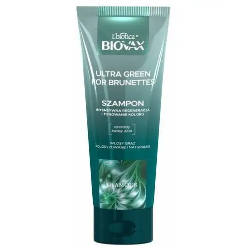 Biovax , glamour ultra green for brunettes, szampon do włosów dla brunetek, 200 ml