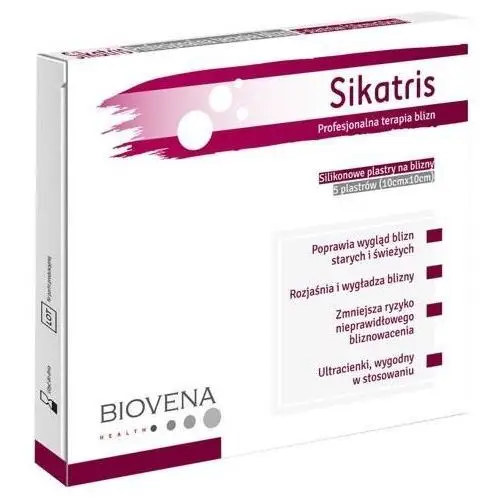 Sikatris silikonowy plaster na blizny 10cm x 10cm 5 sztuk Biovena health