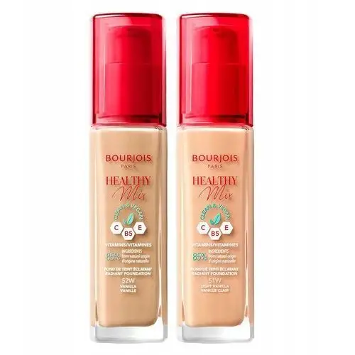 Bourjois Zestaw Podkładów 52W Vanilia 53W Light Beige Matujące Nawilżające