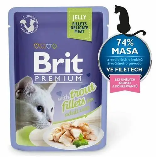 Brit cat FILLETS pstrąg w galarecie 85 g