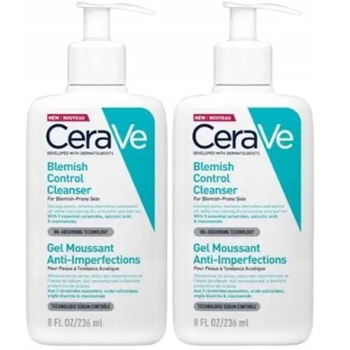 CeraVe Blemish Control Żel Myjący Przeciw Niedoskonałościom 236ml x2