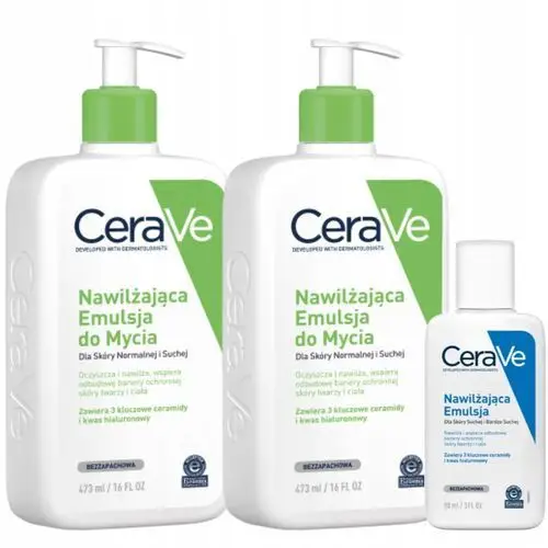 CeraVe Emulsja Nawilżająca do Mycia Dla Skóry Normalnej i Suchej 473ml x2