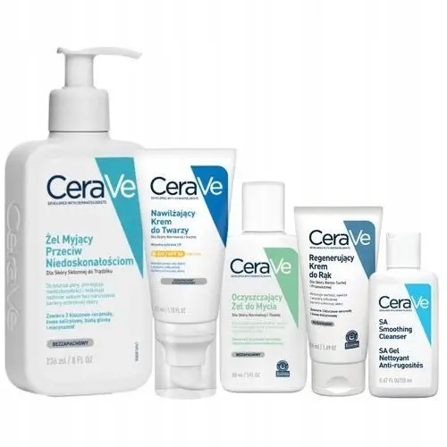 CeraVe Krem do Twarzy Spf 50, Żel Przeciw Niedoskonałościom Krem do rąk