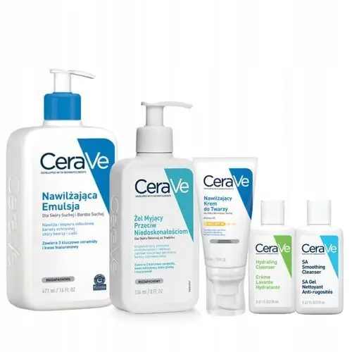 CeraVe Limitowany Zestaw Emulsja 473ml, Żel, Krem Spf 30 Żel 1L