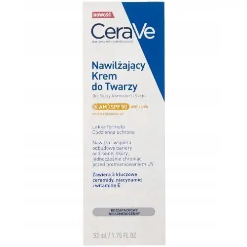 CeraVe nawilżający krem do twarzy SPF50 52 ml