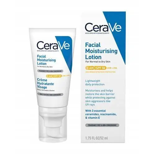 Cerave Nawilżający krem do twarzy SPF50 52ml