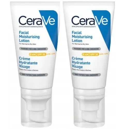 CeraVe Nawilżający Krem do Twarzy SPF50 52ml x2