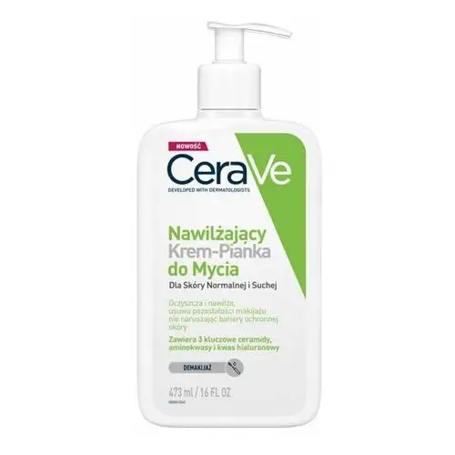 CeraVe nawilżający krem-pianka do mycia dla skóry normalnej i suchej 473 ml