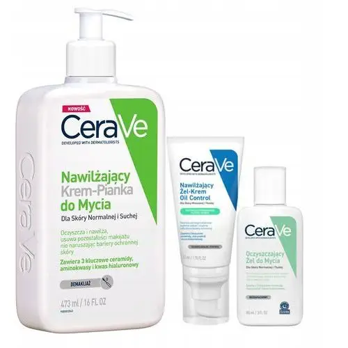 CeraVe Nawilżający Żel-Krem Oil Control, Krem-Pianka do Mycia 473ml