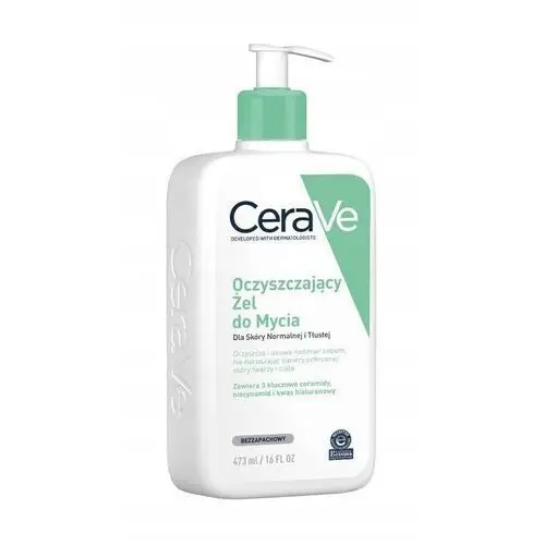 CeraVe Oczyszczający Żel do Mycia Dla Skóry Normalnej i Tłustej, 473 ml