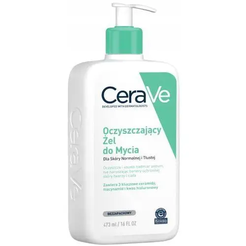 Cerave Oczyszczający żel do mycia s. tłusta 473 ml