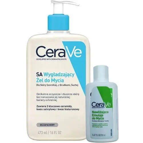 Cerave Sa wygładzający żel do mycia twarzy i ciała 473 ml