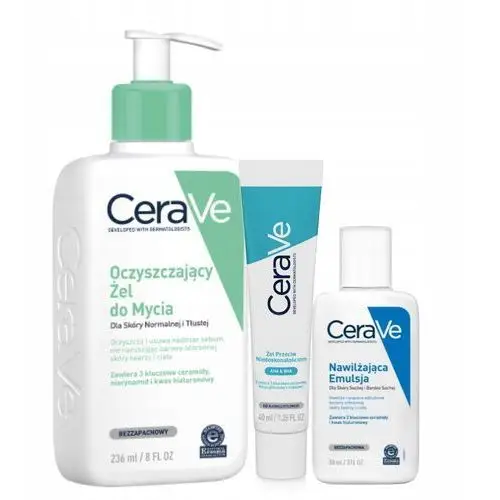 CeraVe Żel Oczyszczający 236ml, Żel Przeciw Niedoskonałościom,40ml