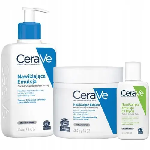 CeraVe Zestaw dla dzieci Emulsja Nawilżająca 236ml Balsam Nawilżający 454g