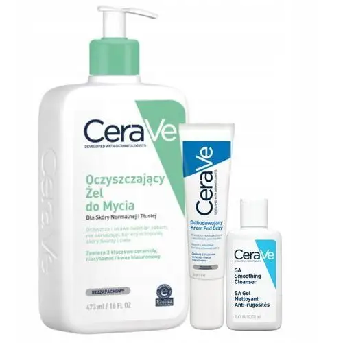 CeraVe Zestaw Krem pod oczy 14g i Żel 473ml