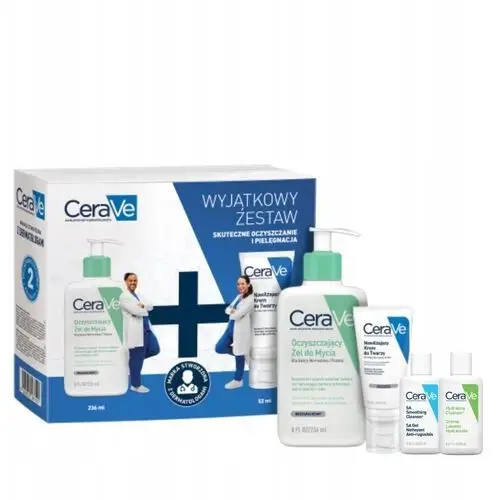 CeraVe Zestaw Oczyszczający Żel 236ml, Krem do Twarzy Żel, Emulsja