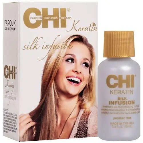 Chi Keratin Silk Infusion - jedwab do włosów z keratyną, 15ml
