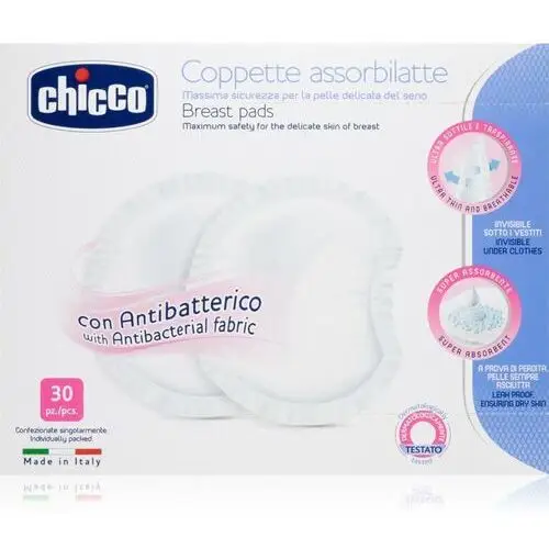 Chicco, Wkładki laktacyjne, antybakteryjne, 30 szt., 248726