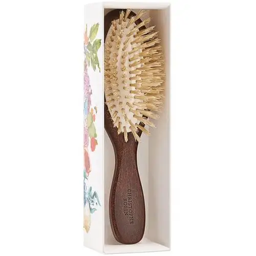 Christophe robin travel hairbrush 100% natural boar-bristle and wood