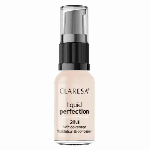 Korektor i podkład kryjący 101 Light Liquid Perfection 2w1 18g Claresa,10