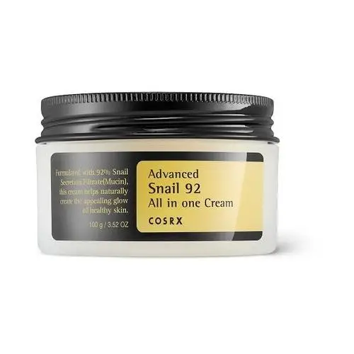 COSRX - Advanced Snail 92 All in One Cream, 100 ml - wielozadaniowy krem do twarzy, COSKR100