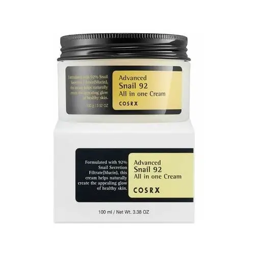 COSRX - Advanced Snail 92 All in One Cream, 100 ml - wielozadaniowy krem do twarzy, COSKR100