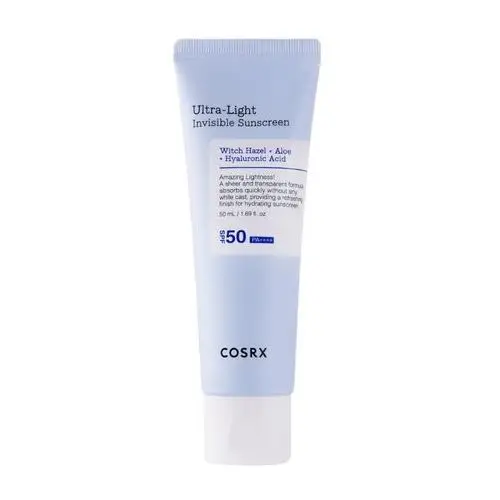 Cosrx - ultra light invisible sunscreen spf50 pa++++, 50ml - nawilżający krem przeciwsłoneczny