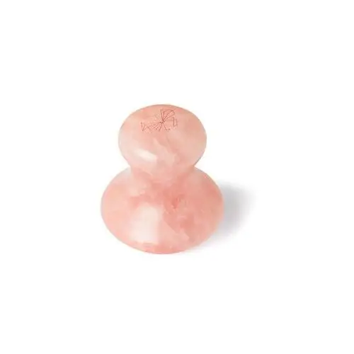 Crystallove grzybek do masażu twarzy z kwarcu różowego