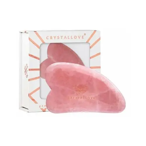 Crystallove Płytka gua sha z kwarcu różowego