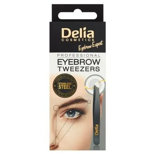 Delia cosmetics eyebrow expert. pęseta do brwi - delia od 24,99zł