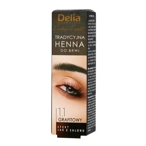 Delia Cosmetics Henna do brwi 1.1 Grafitowa 1szt, kolor grafitowy