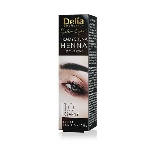 Henna do brwi tradycyjna czarny 1.0 Delia Cosmetics Eyebrow Expert,97