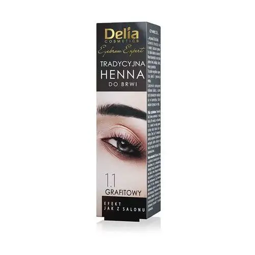 Henna do brwi tradycyjna grafitowy 1.1 Delia Cosmetics Eyebrow Expert