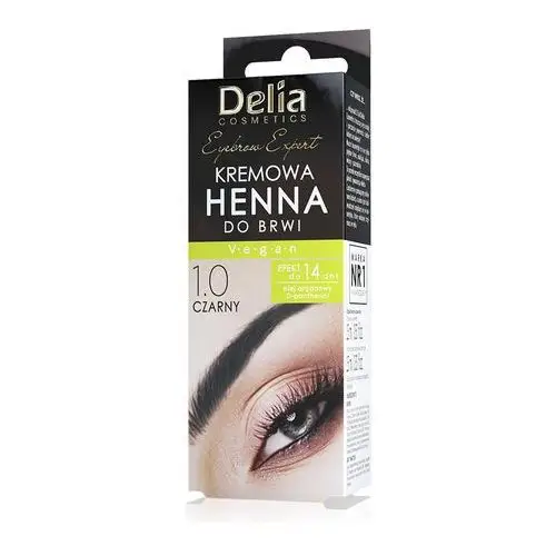 Henna do brwi w kremie czarny 1.0 eyebrow expert Delia cosmetics