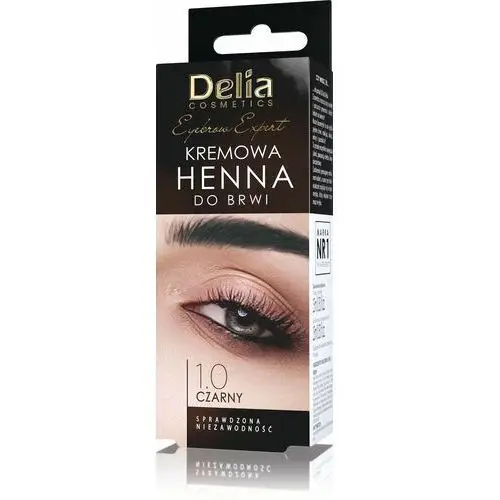 Henna do brwi w kremie czarny 1.0 eyebrow expert Delia cosmetics