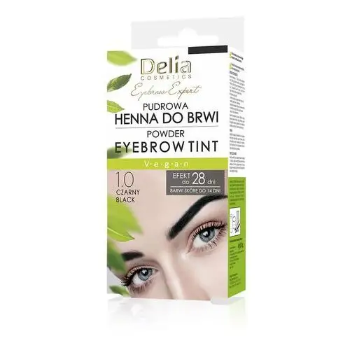 Henna pudrowa do brwi czarna 1.0 Delia cosmetics