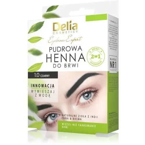 Henna pudrowa do brwi czarna 1.0 Delia cosmetics