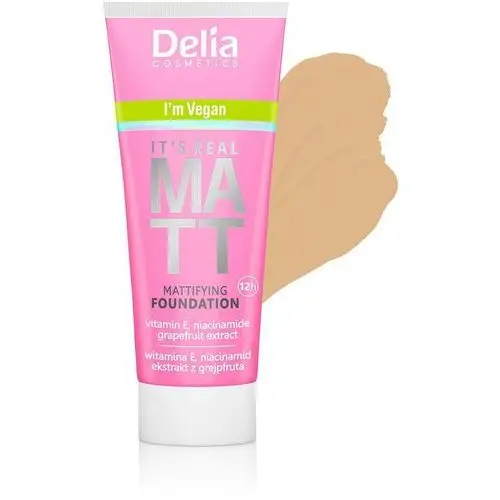 Podkład real matt 105 honey it's real matt Delia cosmetics