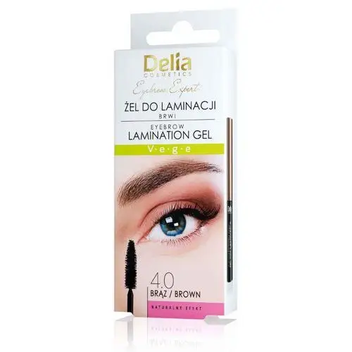 Delia cosmetics Żel do laminacji brwi 4.0 brąz eyebrow expert