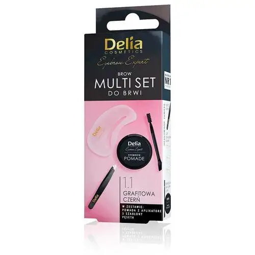 Zestaw do stylizacji brwi 1.1 Grafitowa czerń Delia Cosmetics EYEBROW EXPERT,14