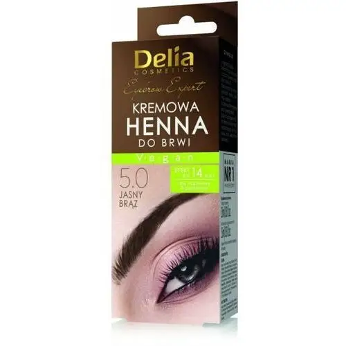 DELIA Henna w kremie 5.0 - Jasny brąz 15 ml, kolor jasny