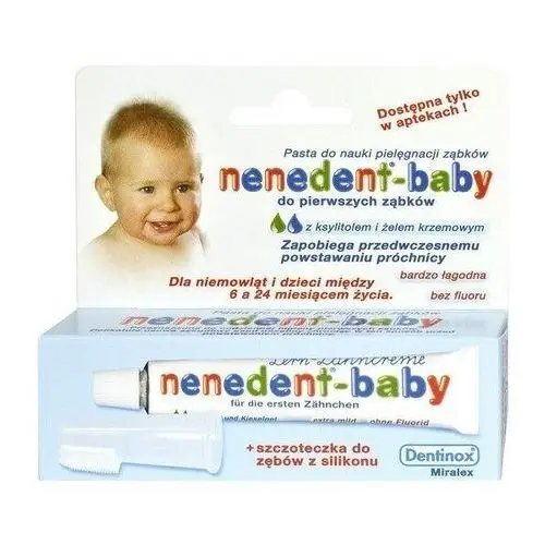 Nenedent-baby pasta 20ml + szczoteczka silikonowa dla dzieci 1op. Dentinox