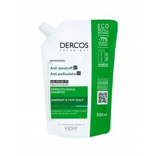 Dercos Anti-Dandruff Ds Shampoo Oily Eco Refill 500 ml