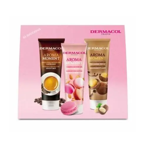 Dermacol Aroma Moment ajándékcsomag nőknek (Coffee Shot 250 ml, Almond Macaroon 250 ml, Macadamia Truffle 250 ml)