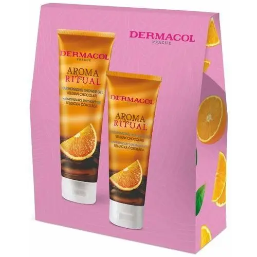 Zestaw upominkowy Dermacol Aroma Ritual Belgian Chocolate (żel pod prysznic 250 ml, krem do rąk 100 ml)