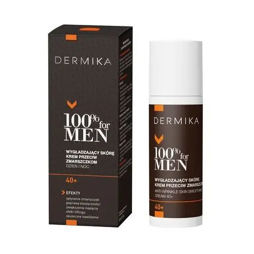 Dermika 100% for men cream 40+ wygładzający skórę krem przeciw zmarszczkom na dzień i na noc 50ml