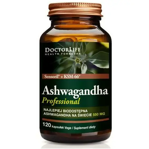 Suplement ekstrakt z korzenia ashwagandha KSM-66+ Doctor Life